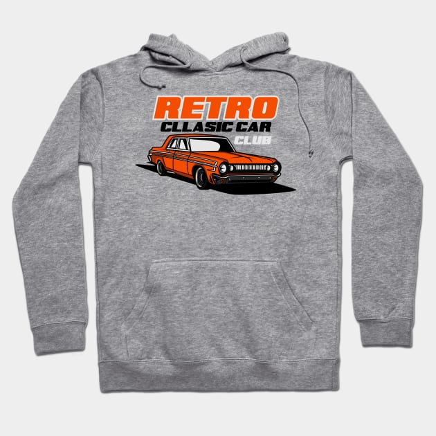 RETRO CLASSIC CAR CLUB Hoodie by beanbeardy